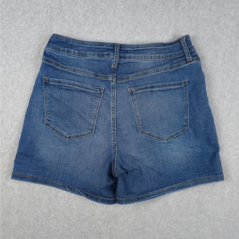 Nine West Womens Size 8 Button Fly Denim Shorts 28" Waist - Picture 2 of 12